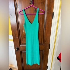 Nordstrom Teal Sleeveless Midi Dress